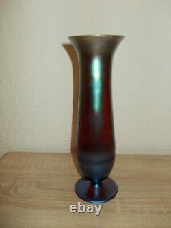 WMF MYRA Glasvase Art Deco Bauhaus Glass Vase Höhe 25 cm Irisierend