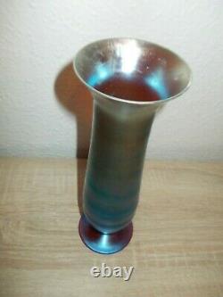 WMF MYRA Glasvase Art Deco Bauhaus Glass Vase Höhe 25 cm Irisierend