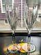 Waterford Carina Champagne Flute Barware Crystal Signed Set Of 2