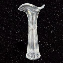 Waterford Clear Glass Lead Crystal Ballet Ruffle Fluted Vase Marked Labeled VTG