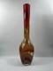 Waterford Evolution 24 Art Glass Vase Red Amber Swirl Tall Modern Decor Crystal
