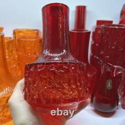 Whitefrairs Ruby Red Mallet 9818 Glass Vase