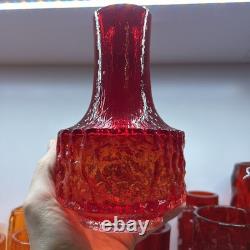 Whitefrairs Ruby Red Mallet 9818 Glass Vase