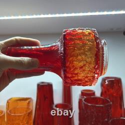 Whitefrairs Ruby Red Mallet 9818 Glass Vase