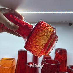 Whitefrairs Ruby Red Mallet 9818 Glass Vase