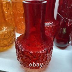 Whitefrairs Ruby Red Mallet 9818 Glass Vase