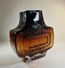 Whitefriars Cinnamon TV Vase Designed by Geoffrey BAXTER Pattern number 9677