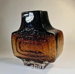 Whitefriars Cinnamon TV Vase Designed by Geoffrey BAXTER Pattern number 9677