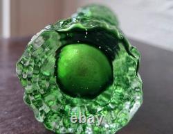 Whitefriars Geoffrey Baxter Green Bark Small Glass Finger Vase
