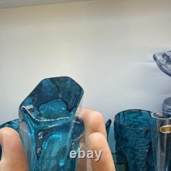 Whitefriars Glass Kingfisher Blue Traffic Light Vase 9760