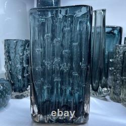 Whitefriars Indigo Bamboo 9669 Glass Vase