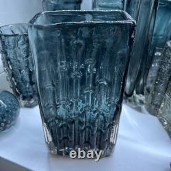 Whitefriars Indigo Bamboo 9669 Glass Vase