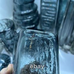 Whitefriars Indigo Bamboo 9669 Glass Vase