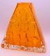 Whitefriars Patt. No 9674 Textured Pyramid Vase In Tangerine G. Baxter