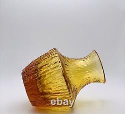 Whitefriars Pattern Number 9832 Textured Pot Belly Vase in Gold Geoffrey Baxter