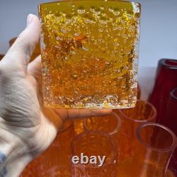 Whitefriars Tangerine Bow Fronted nailhead 9685