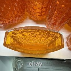 Whitefriars Tangerine Bow Fronted nailhead 9685