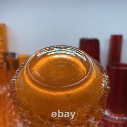 Whitefriars Tangerine Mallet 9818 Glass Vase