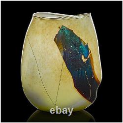 William Morris Original Hand Blown Glass Shard Vessel Vase Signed Modern Artwork