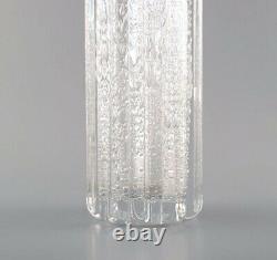 Willy Johansson for Hadeland, Sweden. Ribbed Atlantic vase in clear art glass