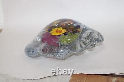 X LARGE 12'' CHRIS HEILMAN Colorful CORAL REEF Art Glass SCULPTURE 15 LBS