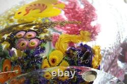 X LARGE 12'' CHRIS HEILMAN Colorful CORAL REEF Art Glass SCULPTURE 15 LBS