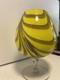 Yellow And Grey Striped Empoli Glass Vase By Vetreria Artigiana Sanminiatello