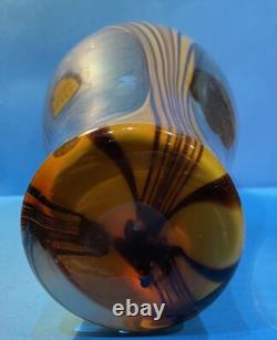 Z50 Vintage Antique Classic Intricate Design Heavy Murano Blown Glass Vase 15 T