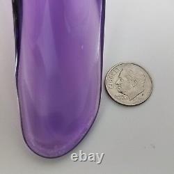15.75 Vase en verre d'art Calla Violet Signé par Ed Branson 1992