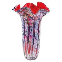 17 Vase en serviette d'art en verre multicolore