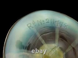 1893 Antique John Walsh Walsh Ruby Cut To Uranium & Opalescent Art Vase De Verre