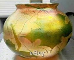 1900 L. C. Tiffany Favrile Art Glass Vase Signé & # Grande Taille Superbes Couleurs