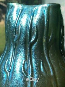 1900 Loetz (lotz) Neptun Crète Silberiris Art Glass Vase Design Seaweed