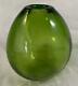 1950 Holmegaard Signé Art Glass Majgrøn Mai Green Drop Vase Mcm Danois