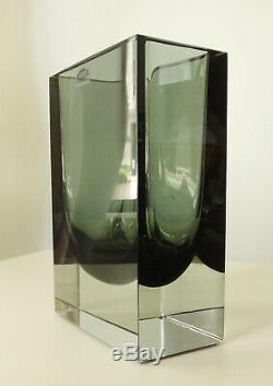 1963 Nuutajärvi Nutsjo Art Glass Vase Kaj Franck Finlande Kf 262-mcm-ex