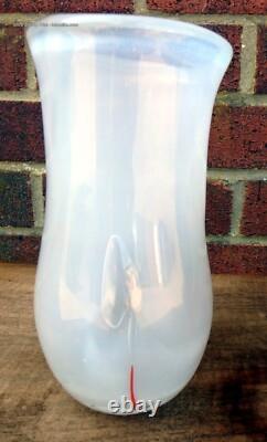 2 vases en verre soufflé à la main Murano des années 1980, y compris un en forme de coco de mer de style Seguso