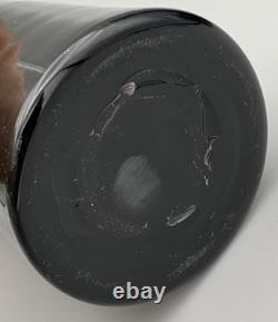 3 vases en verre artistique moderne du milieu du siècle, style scandinave Riihimaki, violet et canard, années 70