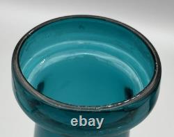 3 vases en verre artistique moderne du milieu du siècle, style scandinave Riihimaki, violet et canard, années 70