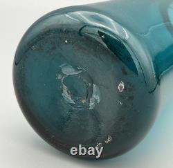 3 vases en verre artistique moderne du milieu du siècle, style scandinave Riihimaki, violet et canard, années 70