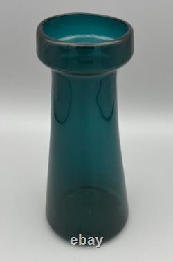 3 vases en verre artistique moderne du milieu du siècle, style scandinave Riihimaki, violet et canard, années 70