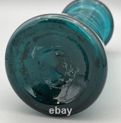 3 vases en verre artistique moderne du milieu du siècle, style scandinave Riihimaki, violet et canard, années 70