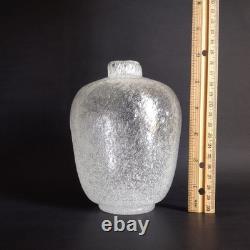 6 Vase à boutons en verre art Murano Pulegoso clair soufflé à la main avec des bulles Attr Seguso