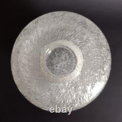 6 Vase à boutons en verre art Murano Pulegoso clair soufflé à la main avec des bulles Attr Seguso