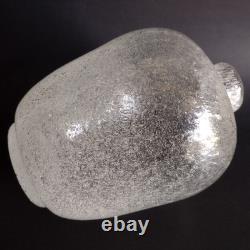 6 Vase à boutons en verre art Murano Pulegoso clair soufflé à la main avec des bulles Attr Seguso