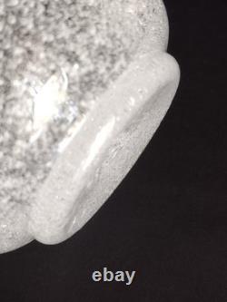 6 Vase à boutons en verre art Murano Pulegoso clair soufflé à la main avec des bulles Attr Seguso