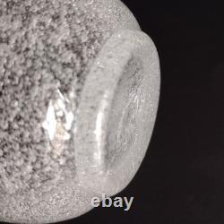 6 Vase à boutons en verre art Murano Pulegoso clair soufflé à la main avec des bulles Attr Seguso