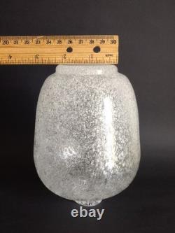 6 Vase à boutons en verre art Murano Pulegoso clair soufflé à la main avec des bulles Attr Seguso