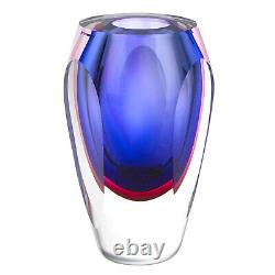 6 Vase en verre d'art soufflé à la bouche violet