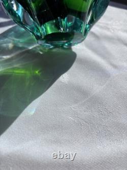 7x Verre Bohemia, Josef Hospodka VGC. Paniers Chribska x7 Art du Verre Vintage