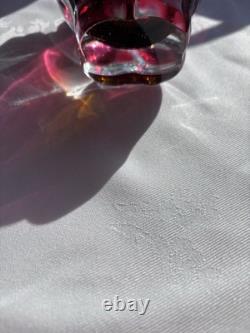 7x Verre Bohemia, Josef Hospodka VGC. Paniers Chribska x7 Art du Verre Vintage